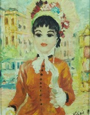 Quadro Antico Ritratto Di