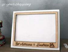 cornice portafoto in legno con dedica personalizzata idea regalo bomboniera