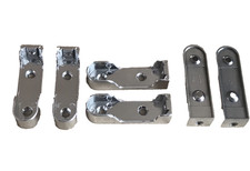 6x staffa cromata rotaia armadio robusta - supporto finale per adattarsi asta 15 mm