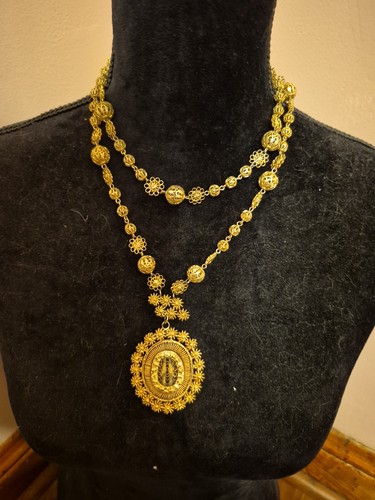 Collana perle gabbia fiori - perle,