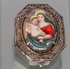 Rosario in argento con scatola