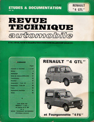 Revue technique automobile - revue,