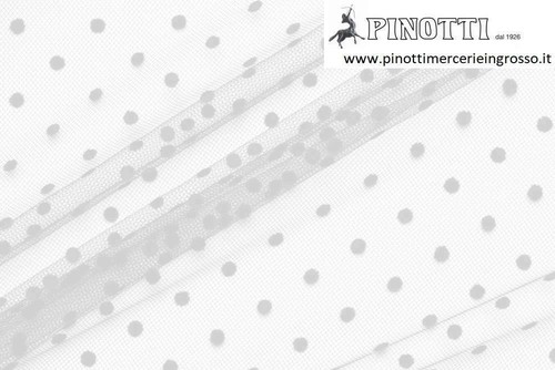 Tessuto stoffa tulle pois - tessuto,