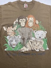 Vintage 90s Jungle Animals T