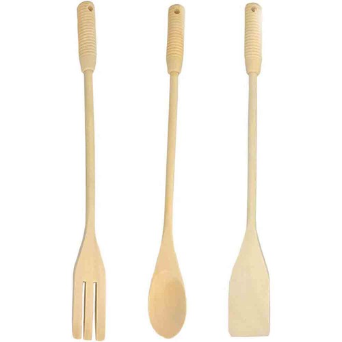 Set mestoli legno con - 3,