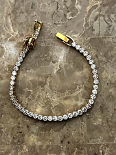 Bracciale Tennis Placcato Oro Nuovo Macy's Fine Jewelry Creato Lab