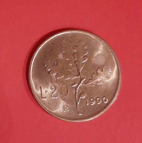 Moneta italia lire quercia - italia,