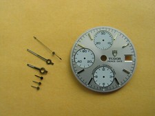 Tudor Prince Date Chrono quadrante argento 79260 79270 79280 + set lancette (mostra segni di usura)