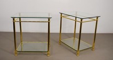 Coppia di tavolini in ottone