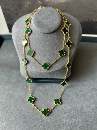 Collana malachite argento - collana,
