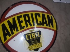 INSEGNA SMALTATA AMERICANA PORCELLANA 30X30 POLLICI DOPPIA FACCIA