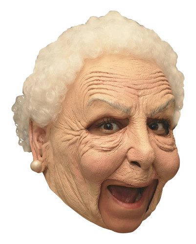Maschera old granny - granny, con