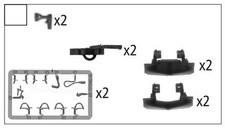 ROCO 147441 Ricambi - Bustina accessori per modello E656 FS