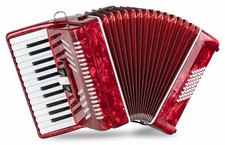 48 Basso Piano Fisarmonica Studenti Tasti Fisarmonica 2 Cori Custodia Cinghia Rosso