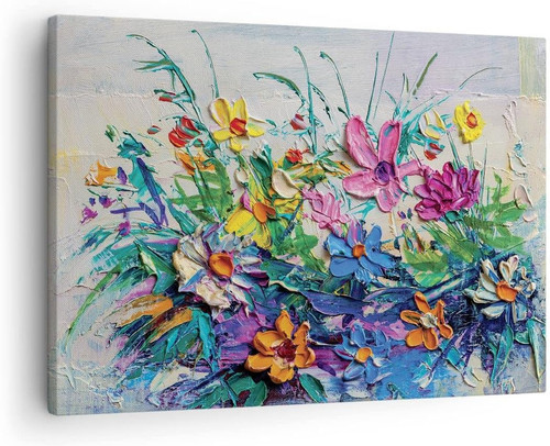 Quadro tela fiori - fiori, colori