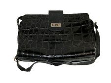 Borsa pelle nera spalla Gianfranco Ferre' GFF fodera scozzese vintage anni '80
