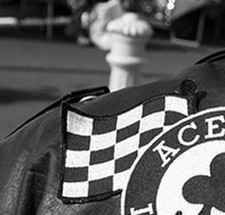 PATCH da stiro/cucito ACE CAFÉ RACER BIKER TON-UP BOYS anni '60: BANDIERA A SCACCHI LONDRA