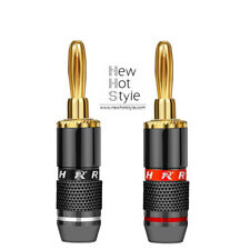 COPPIA CONNETTORI AUDIO BANANA ROSSO + NERO 2PZ A VITE PER AMPLIFICATORI