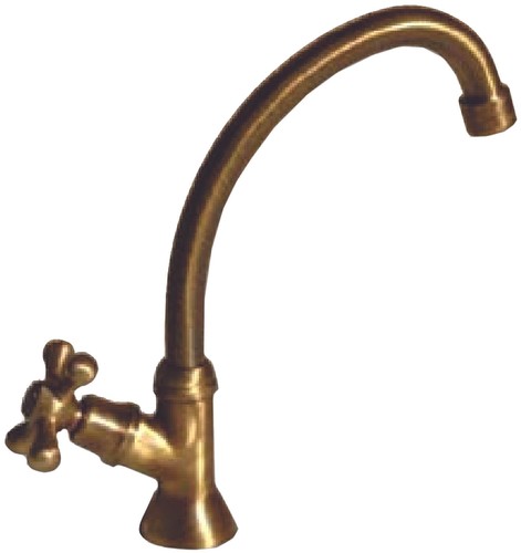 Rubinetto bronzato con - rubinetto, canna