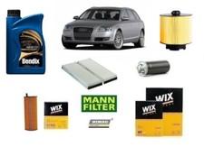 Kit Filtri Tagliando per Audi A6 C6 4F2 3.0 TDi quattro V6 + 9 Litri Olio 5w30 
