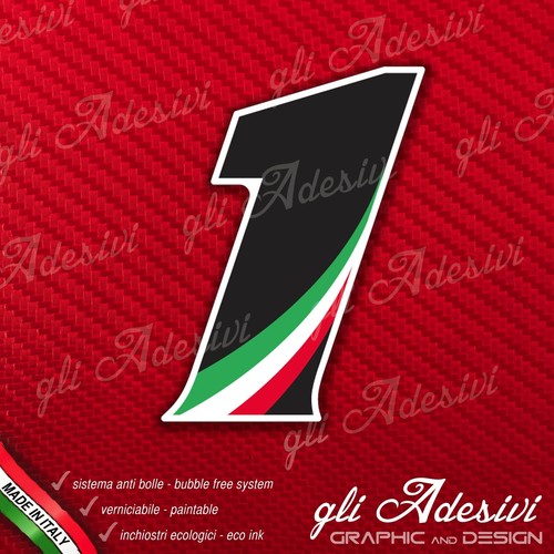 Adesivo stickers numero moto - stickers, 1