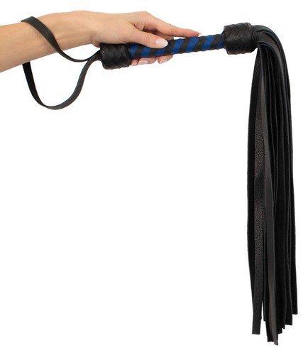 Flogger pelle nero azzurro - flogger,