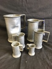 Boccali in peltro Epoca Inizi  900.