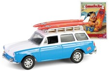 GREENLIGHT, VOLKSWAGEN Type 3 Squareback 1961 Bleu avec planches de surf sur ...
