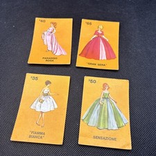 4 Carte Vestito Da Ballo Barbie La Reginetta Del Ballo Gioco Da Tavolo 1965