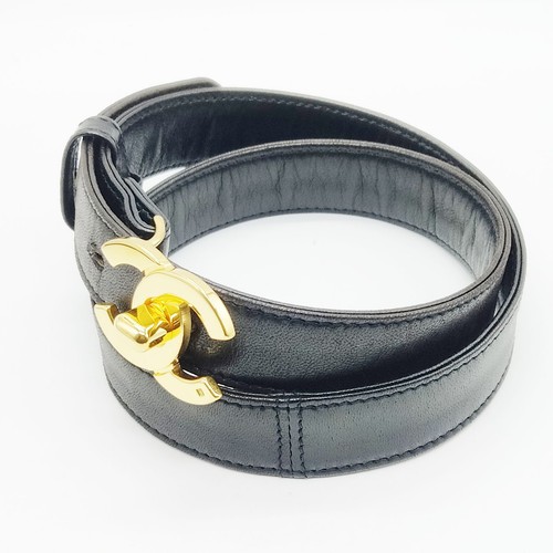 Cintura chanel pelle nera - pelle,