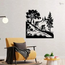 Mountain biking metal wall - metal,
