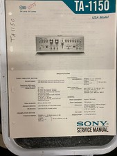 Sony TA-1150 TA1150 AMP Manuale di servizio *Originale* 6258 9526