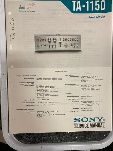 Sony 1150 ta1150 amp - sony, ta-1150