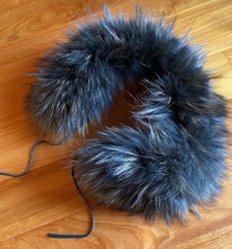 Favoloso collo vera pelliccia di Murmasky Grigio Scuro