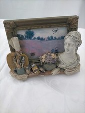 COPPIA CORNICI IN POLVERE DI MARMO MADE IN USA ANNI 90 DA COLLEZIONE