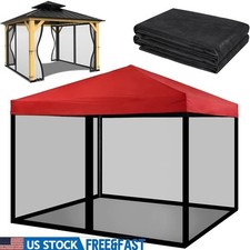 Zanzariera 10x10 Tenda Baldacchino Istantaneo Gazebo Cerniera Zanzariera Rete Nuova