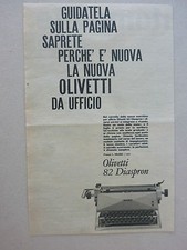 # ADVERTISING PUBBLICITA' OLIVETTI 82 DIASPRON   -- 1959
