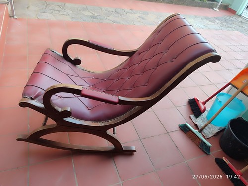 Sedia dondolo vintage in - a,