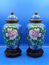 Coppia Di Vasi Cloissone