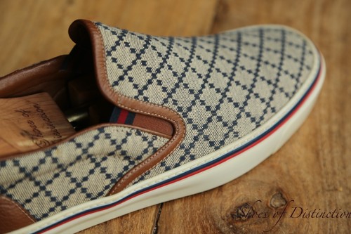 Gucci diamond canvas mocassini - gucci,
