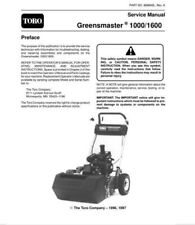 Manuale di servizio Toro 1600