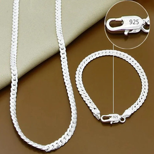 Collana intera argento
