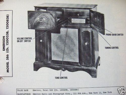 Fonografo emerson 586 - fonografo,