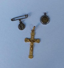 Medagliette religiose crocefisso crocifisso pendente vintage