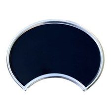 Tabella Portanumero X Fanale in Alluminio Nera Piatta Moto Cafe Enduro Scrambler