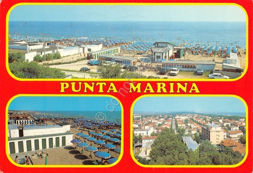 Cartolina punta marina vedute - punta,