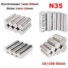 Disco magnetico rotondo super forte terre rare NdFeB magnete N35 diametro 1 mm - 80 mm