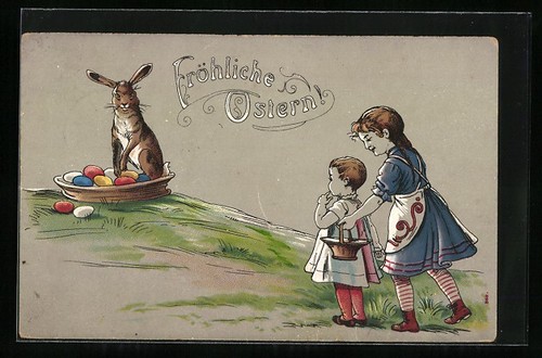 Cartolina bambini osservano