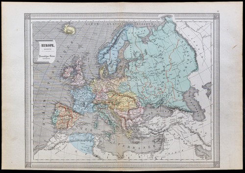 1860 carta europa - 1860,