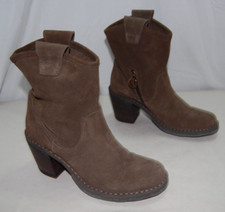 $385❤️38/US8 Fiorentini+Baker stivaletti da equitazione in pelle scamosciata kaki moto biker